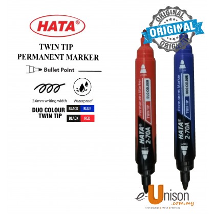 Hata Twin Tip Permanent Marker 2-70A